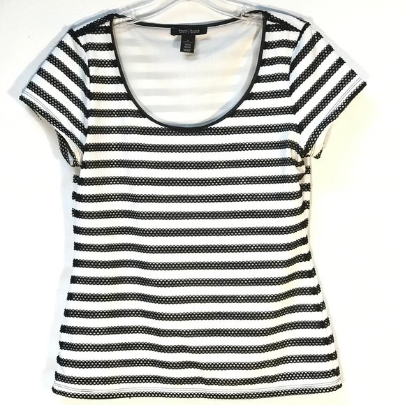 White House/Black Market Tops - WHITE HOUSE/BLACK MARKET Top Black Blouse Medium